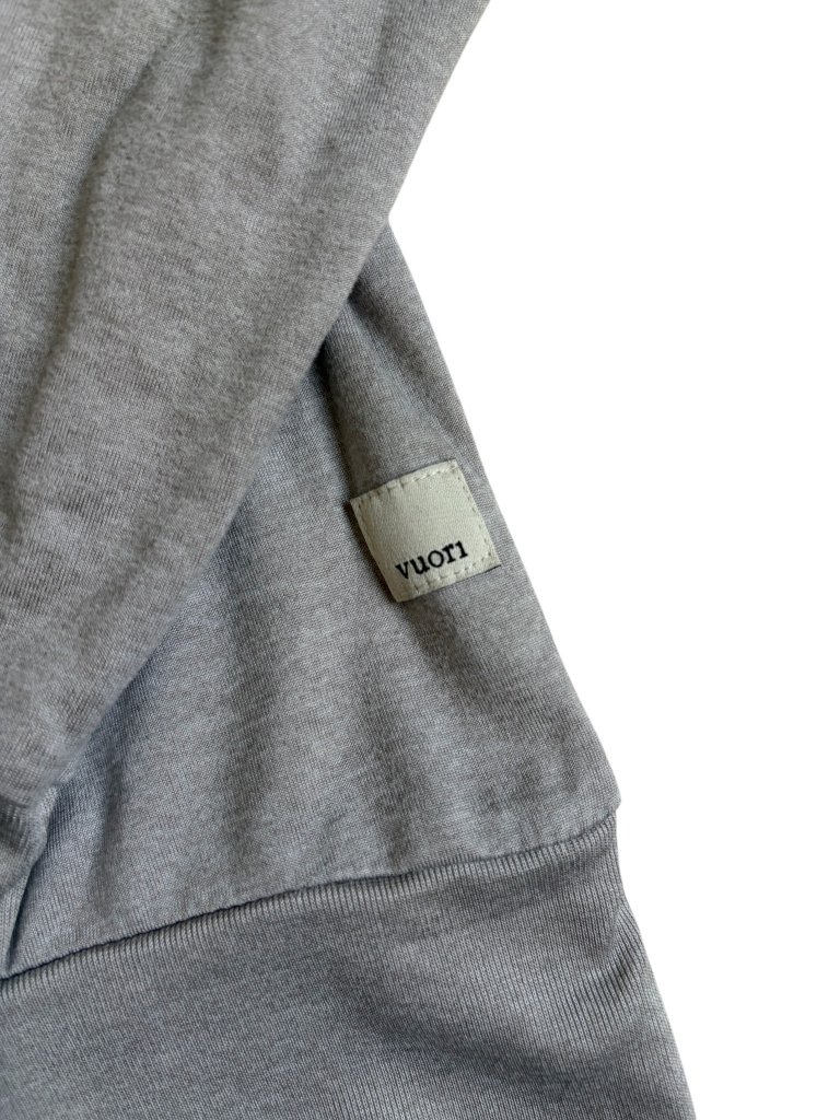 Vuori Daydream Crew Long Sleeve Pullover Top (Light Heather Grey) - Medium — image 6 of 8